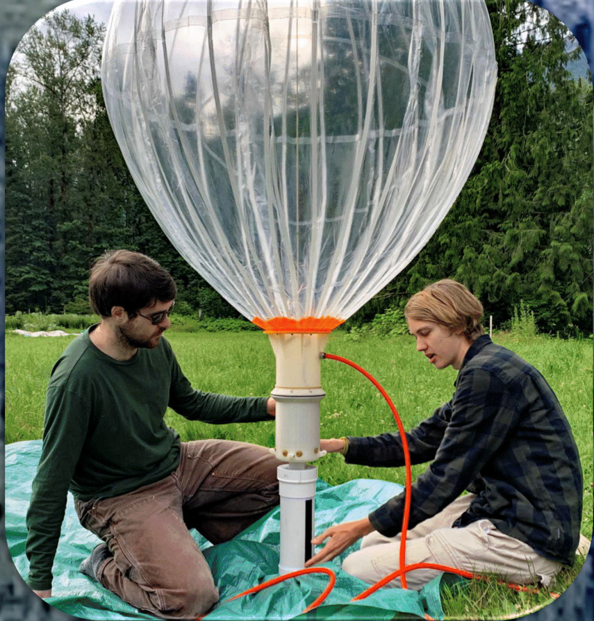 Filling the Ballon on the Flight Test Day