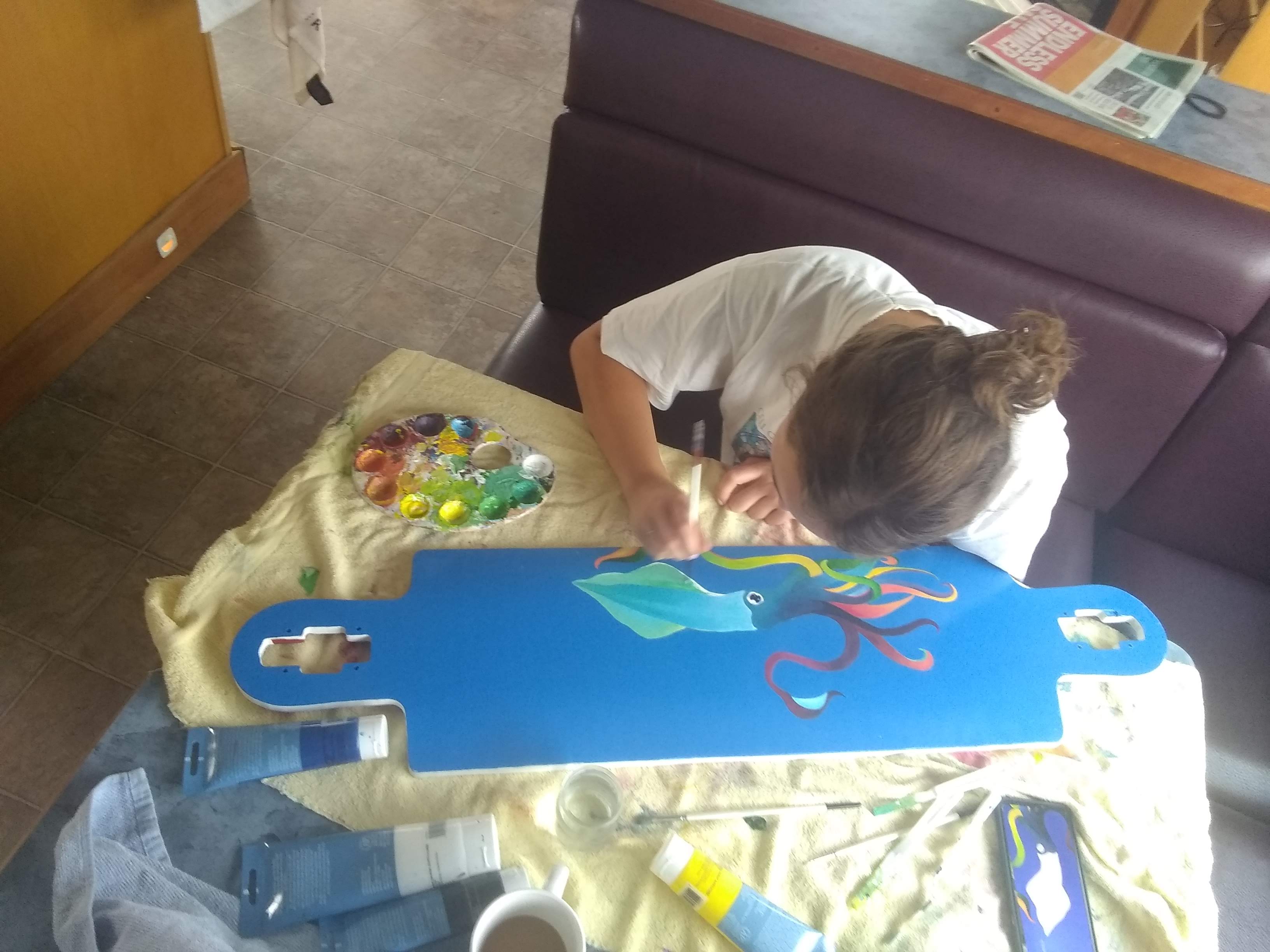 Anna Painting a Squid